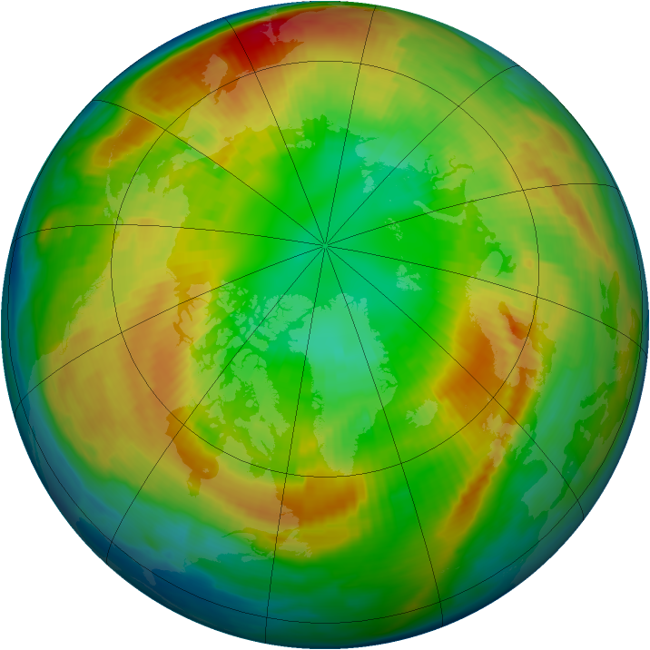 Arctic ozone map for 03 March 1997